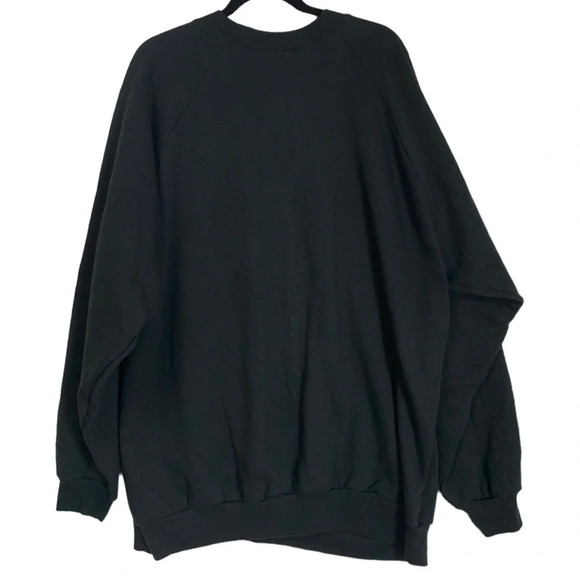 VTG Hanes  Crewneck Sweater Black Mens 4X Big NWT Deadstock USA Cotton Acrylic - Picture 2 of 11